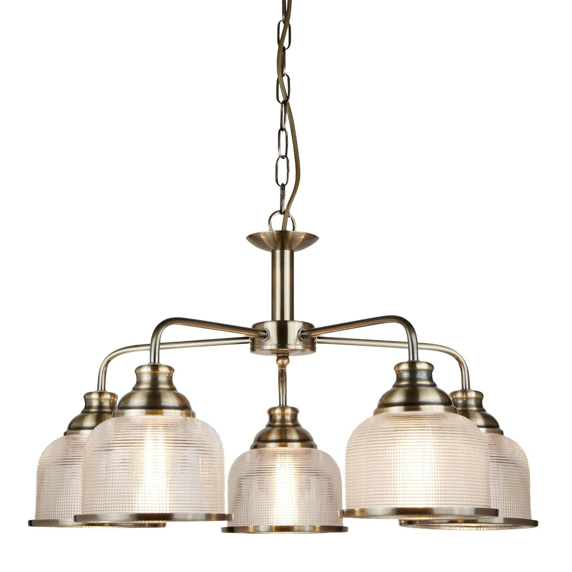 Searchlight Hängeleuchte Bistro II Messing 88 cm