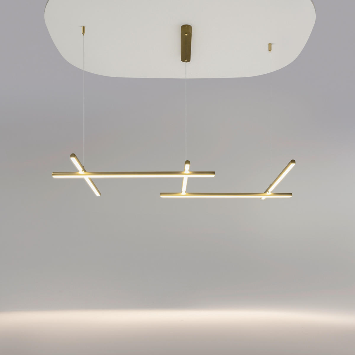 PENDELLEUCHTE  54.3/310/121.4 cm   - Goldfarben, Design, Metall (54.3/310/121.4cm) - MAYTONI