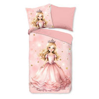 OTROŠKA POSTELJNINA Amelie 140/200 cm renforcé roza, svetlo roza  - roza/svetlo roza, Konvencionalno, tekstil (140/200cm) - Ben'n'jen