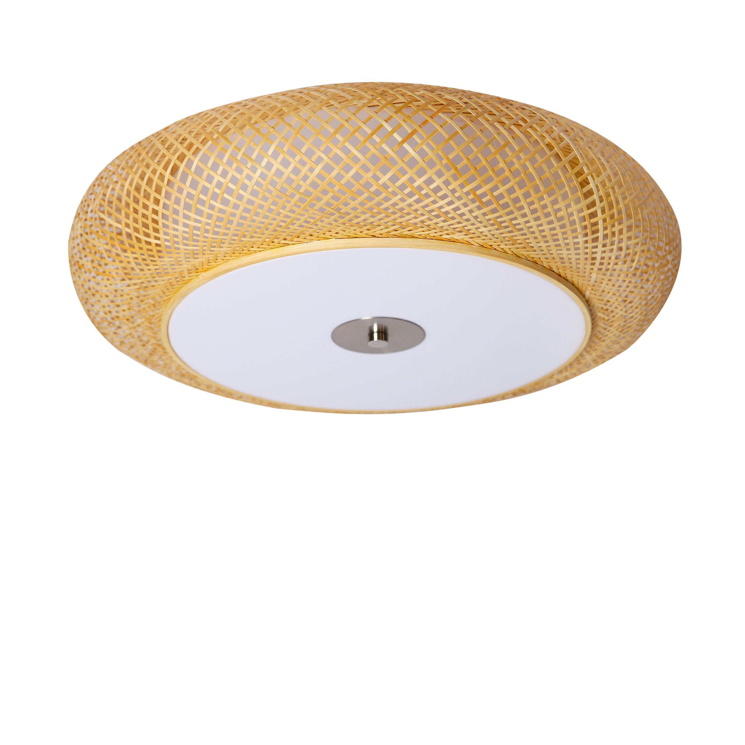 DECKENLEUCHTE  50/12 cm    - Weiss/Naturfarben, Trend, Holz/Kunststoff (50/12cm) - Marama