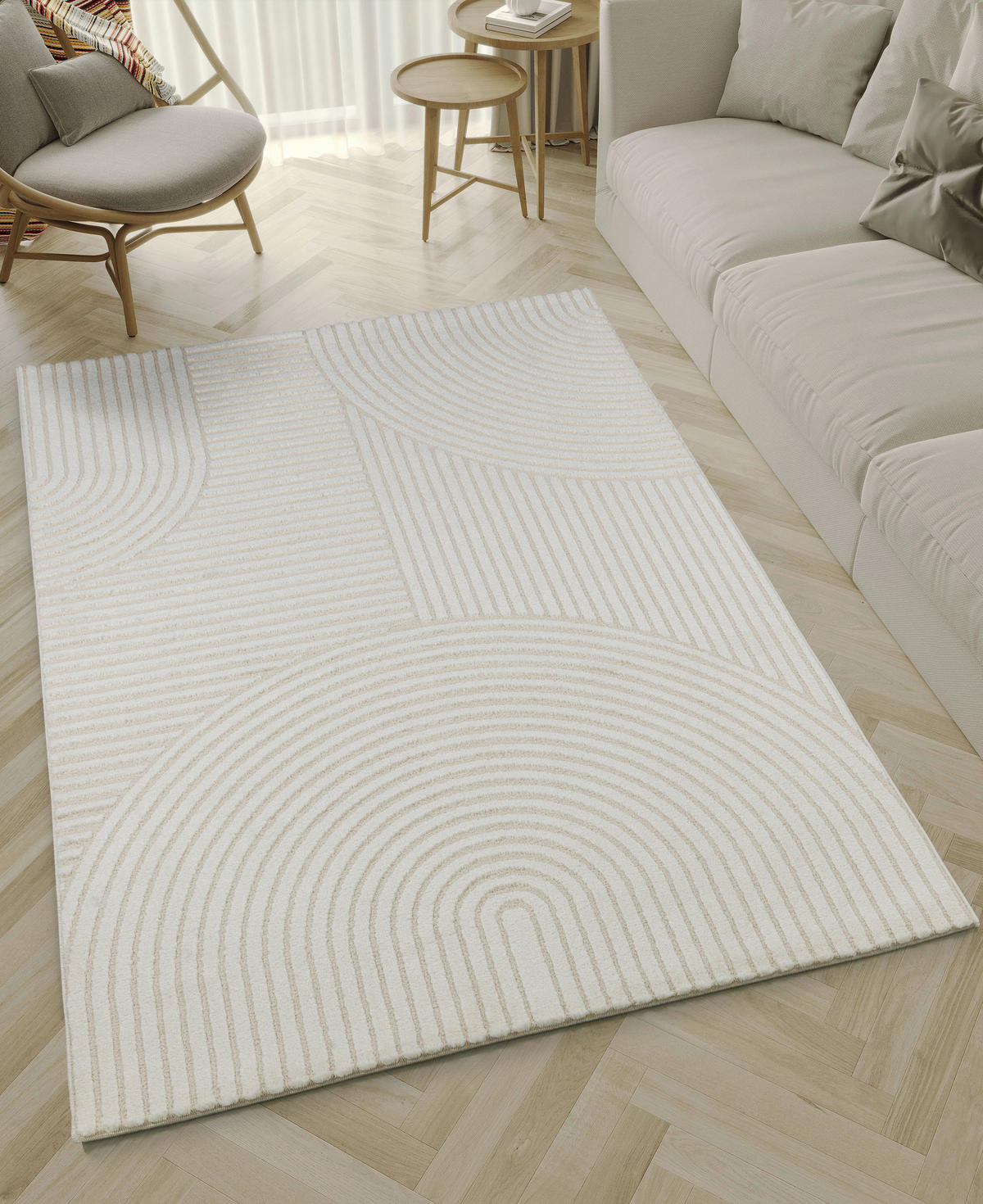 WEBTEPPICH 160/230 cm Elio Creme, Beige  - Beige/Creme, KONVENTIONELL, Textil (160/230cm) - Novel