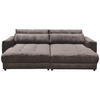 BIGSOFA in Cord Mokka  - Schwarz/Mokka, Konventionell, Holzwerkstoff/Kunststoff (292/90/194cm) - MID.YOU