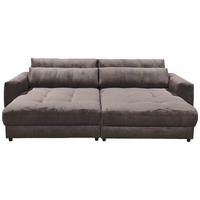 BIGSOFA in Cord Mokka  - Schwarz/Mokka, Konventionell, Holzwerkstoff/Kunststoff (292/90/194cm) - MID.YOU