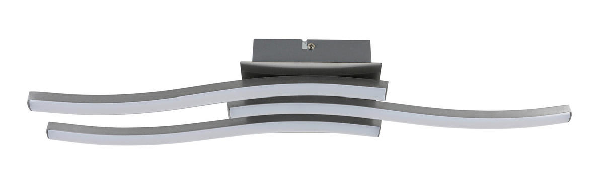 LED PLAFONJERA  - bela/srebrna, Osnovno, metal/plastika (54,5/14/6,5cm) - Boxxx