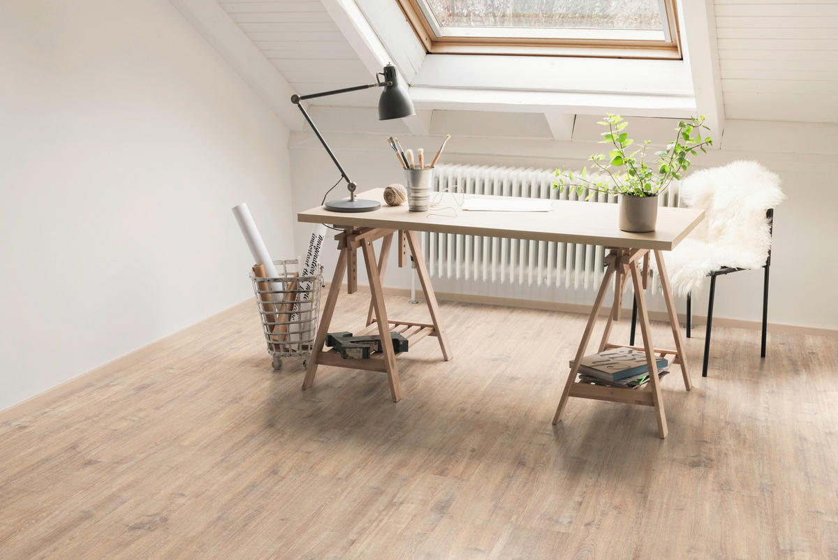 LAMINATBODEN Woodwork Eiche EGGER Nature Sense  per  m² - Eichefarben/Altrosa, KONVENTIONELL, Holzwerkstoff (129.2/19.3/0.7cm) - Egger Holzwerkstoffe