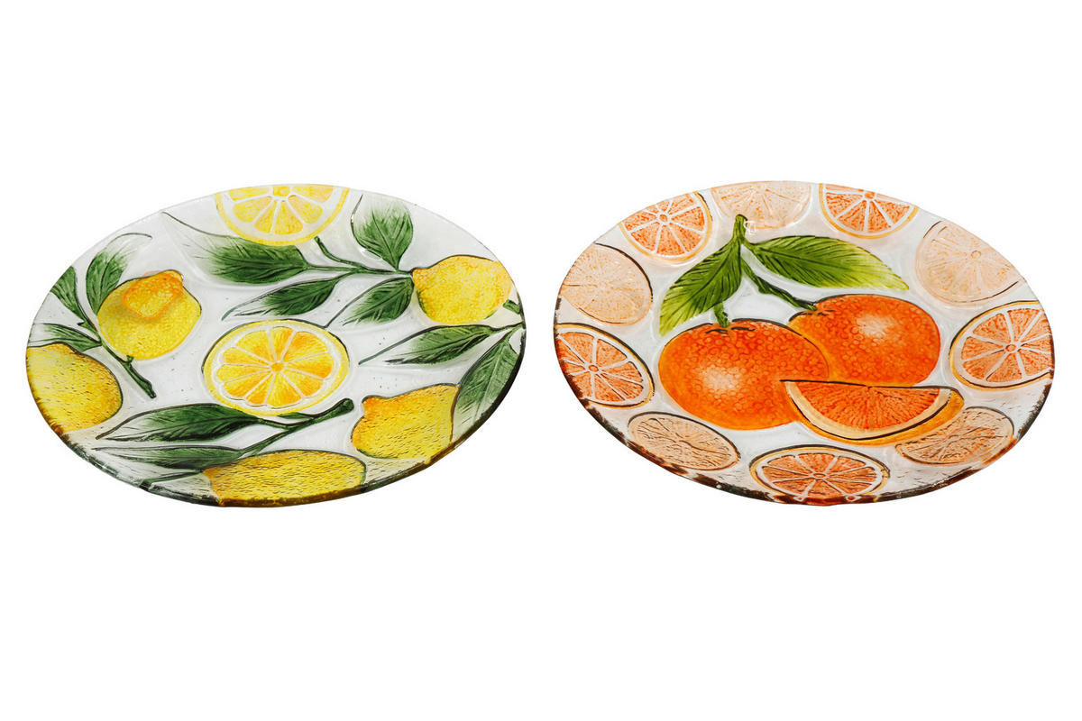 DEKORAČNÍ TALÍŘ 30 cm  - vícebarevná, Basics, sklo (30cm)