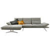 ECKSOFA Grau Flachgewebe  - Grau, Design, Textil/Metall (159/314cm) - Koinor