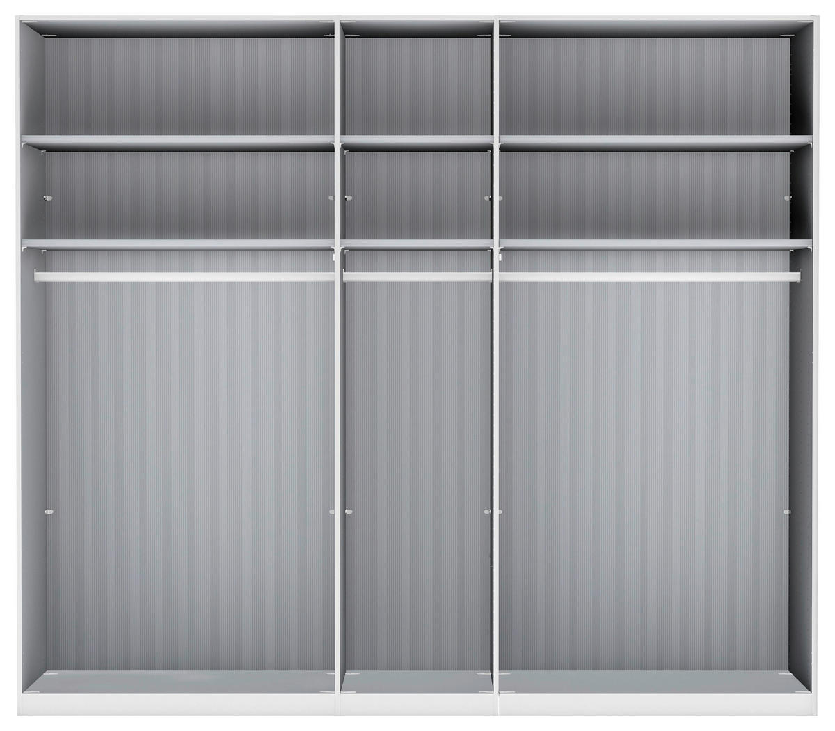 FALTTÜRENSCHRANK in Weiss  - Chromfarben/Weiss, Konventionell, Glas/Holzwerkstoff (250/216/58cm) - Dieter Knoll