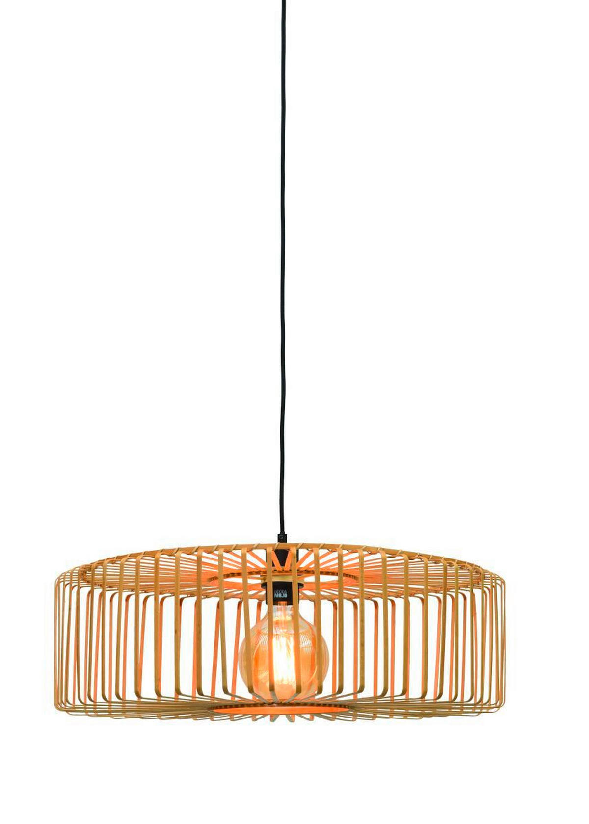HÄNGLAMPA GOOD&MOJO  60/20 cm  - naturfärgad, Trend, trä (60/20cm) - Good & Mojo