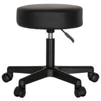 BÜROHOCKER Schwarz  - Schwarz, MODERN, Kunststoff/Textil (57/45/34cm) - MID.YOU