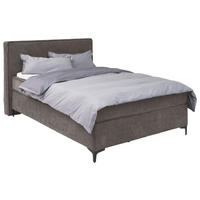 BOXSPRINGBETT 120/200 cm,  in Grau, Matratze, Topper, H3 = fest  - Schwarz/Grau, Design, Textil/Metall (120/200cm) - Tom Tailor