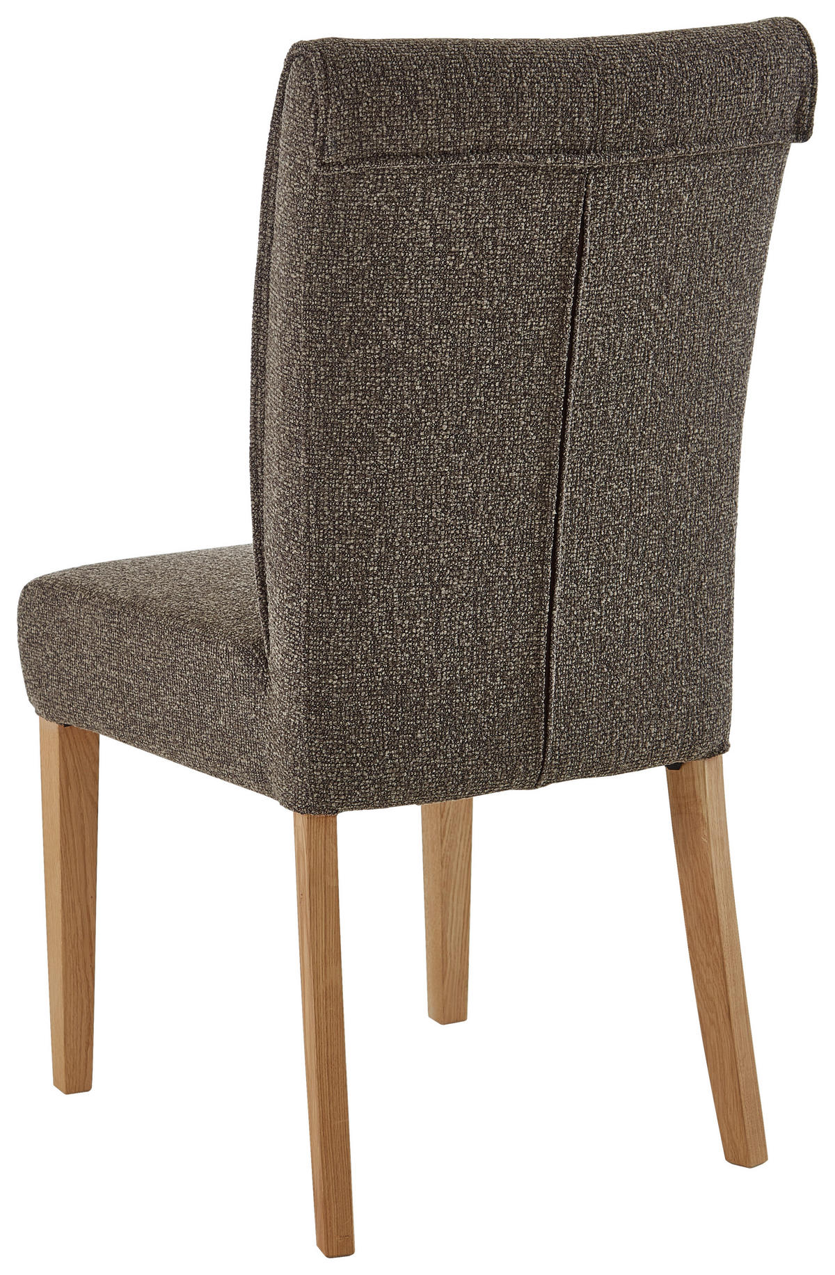STUHL Jacquard, Flachgewebe Rotbraun Balkeneiche massiv  - Rotbraun/Eichefarben, Natur, Holz/Textil (48/97/60,5cm) - Moderano