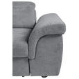 ECKSOFA Grau Flachgewebe  inkl. Bettkasten, Schlaffunktion, Rücken echt, Liegefläche im Originalstoff  - Schwarz/Grau, KONVENTIONELL, Kunststoff/Textil (235/280cm) - Carryhome