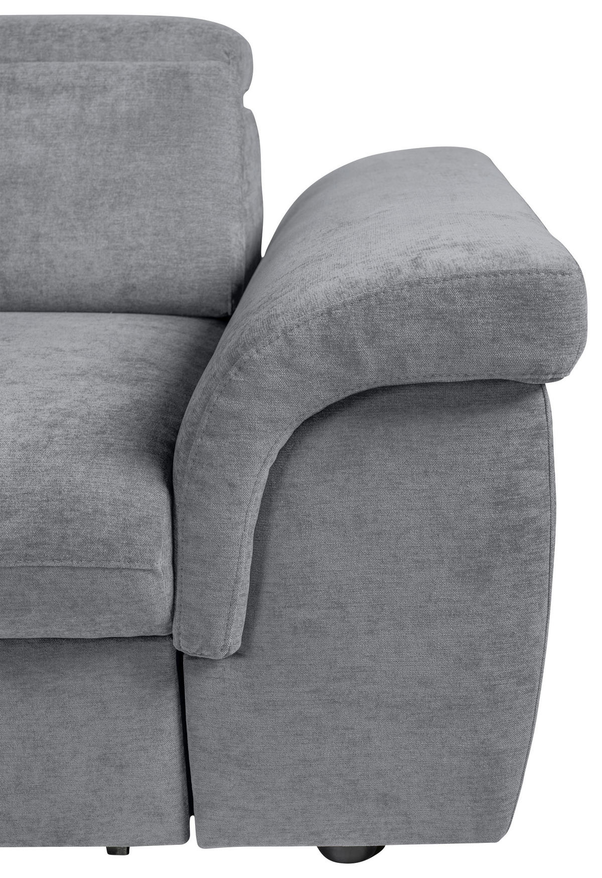 ECKSOFA Grau Flachgewebe  - Schwarz/Grau, KONVENTIONELL, Kunststoff/Textil (235/280cm) - Carryhome