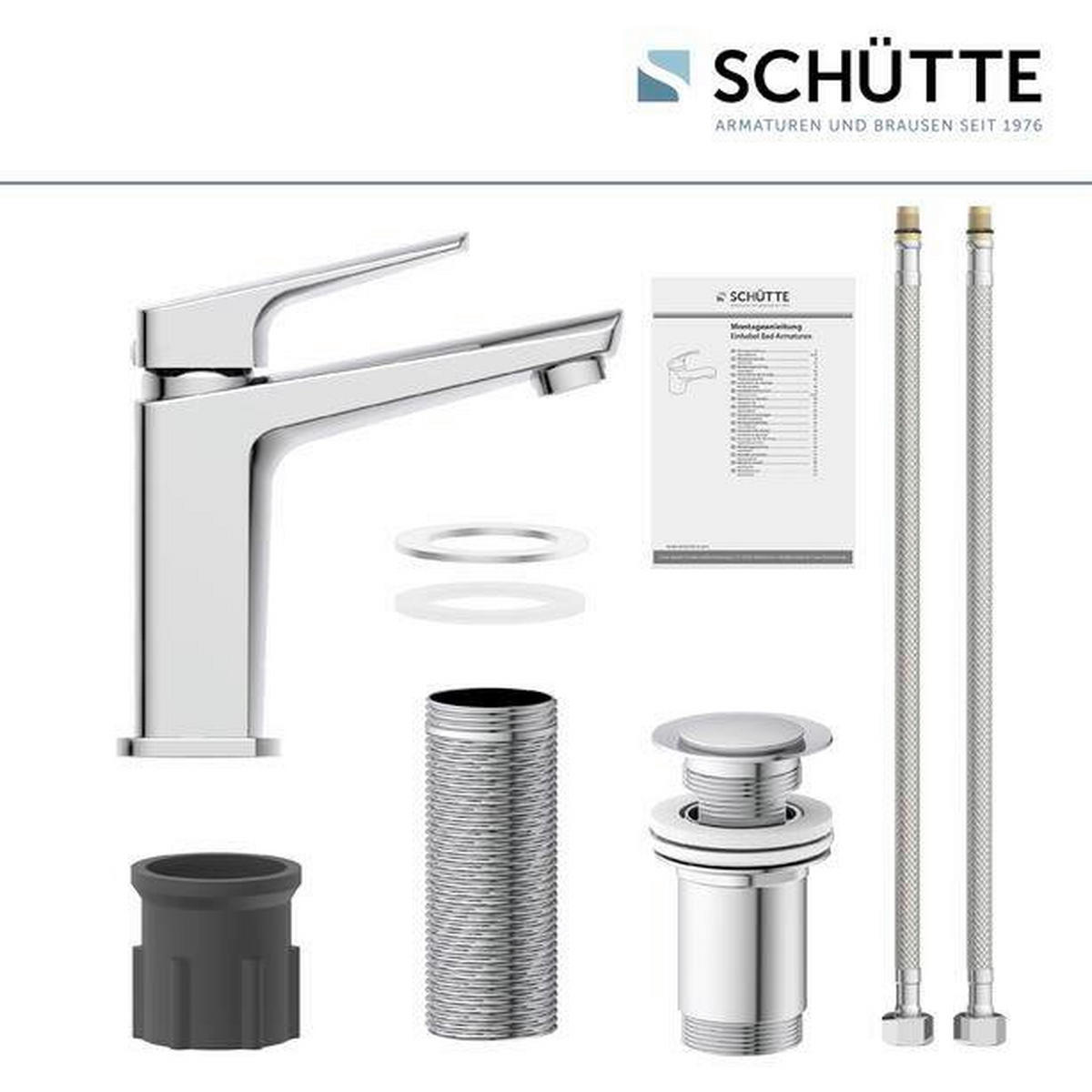 WASCHTISCHARMATUR 5,5/16/15,7 cm  - Chromfarben, Basics, Metall (5,5/16/15,7cm) - Schütte