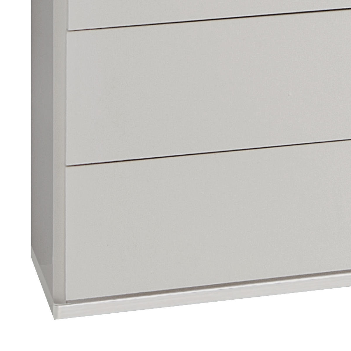 KOMODA, biela, 91/106/40 cm - biela/hliníková, Konventionell, kompozitné drevo/plast (91/106/40cm) - MID.YOU