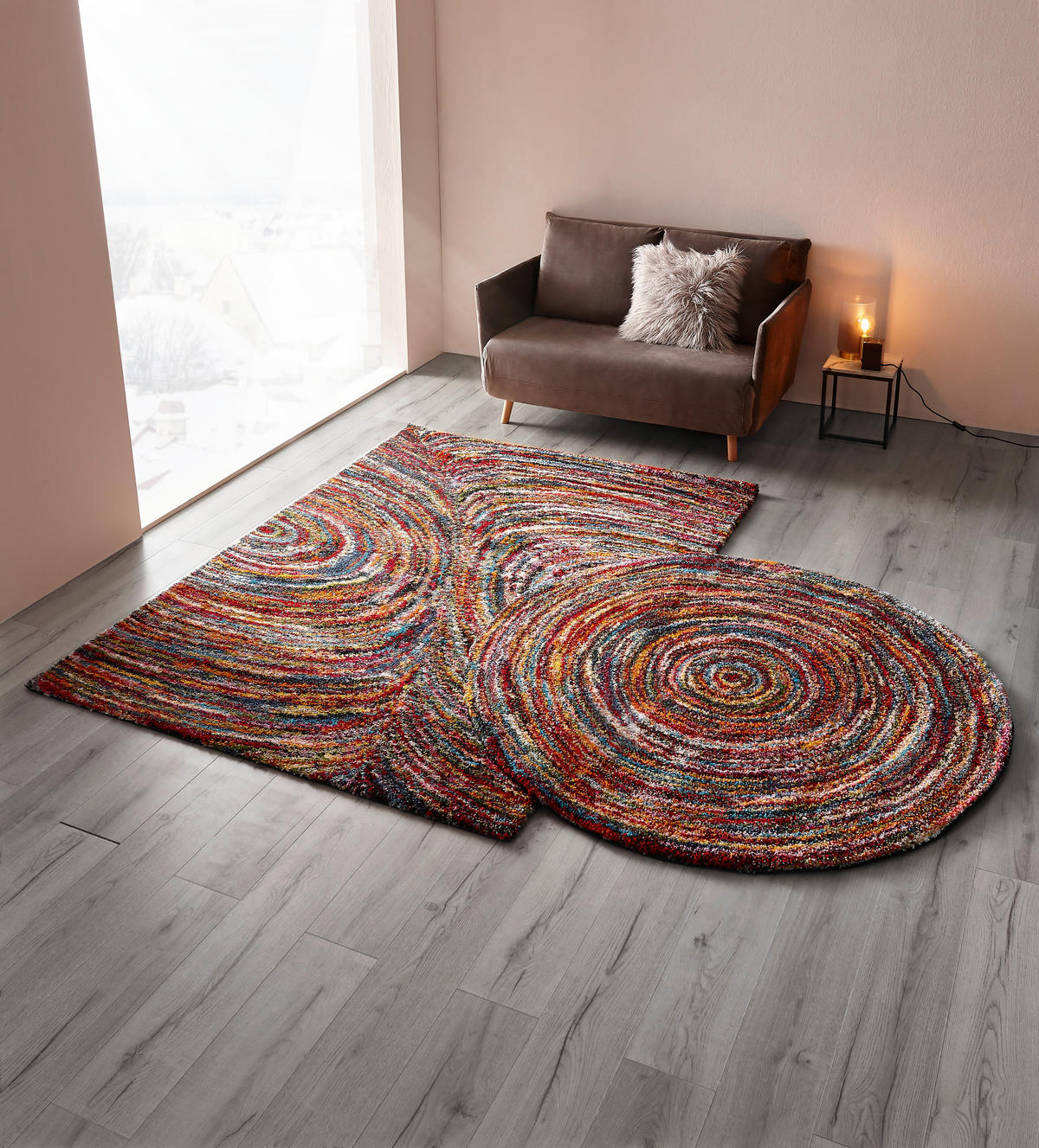 WEBTEPPICH  Wohnzimmer 65/130 cm Sixteen Face Multicolor rechteckig  - Multicolor, Trend, Textil (65/130cm) - Novel