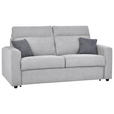 SCHLAFSOFA Mikrofaser Hellgrau - Dunkelgrau/Hellgrau, KONVENTIONELL, Kunststoff/Textil (186/101/101cm) - Carryhome