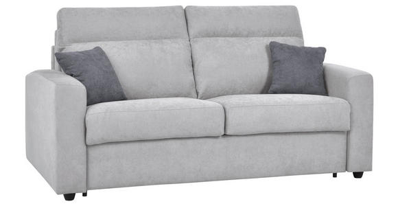 SCHLAFSOFA Mikrofaser Hellgrau - Dunkelgrau/Hellgrau, KONVENTIONELL, Kunststoff/Textil (186/101/101cm) - Carryhome