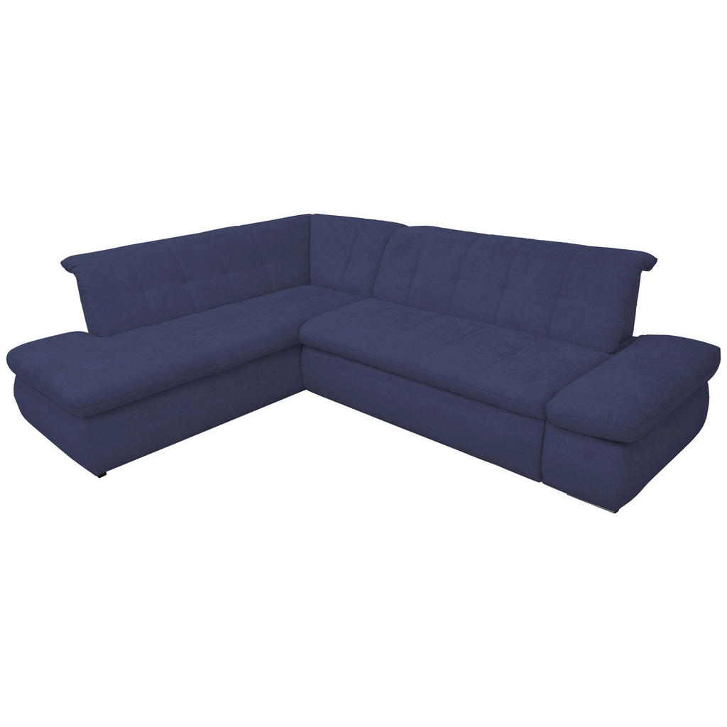 Thumbnail - Mid.you Ecksofa, Dunkelblau, Textil, Uni, 3-Sitzer, L-Form, 273x216 cm, Made in EU, Rücken echt, Wohnzimmer, Sofas & Cou...
