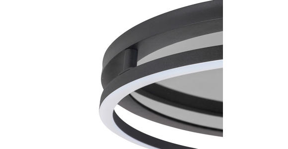 LED-DECKENLEUCHTE 39/8,7 cm - Schwarz, LIFESTYLE, Kunststoff/Metall (39/8,7cm) - Novel