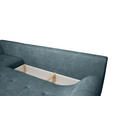 ECKSOFA Blau Struktur  inkl. Rückenkissen, Bettkasten, Schlaffunktion, Rücken echt, Liegefläche im Originalstoff  - Blau/Schwarz, KONVENTIONELL, Textil/Metall (194/274cm) - Carryhome