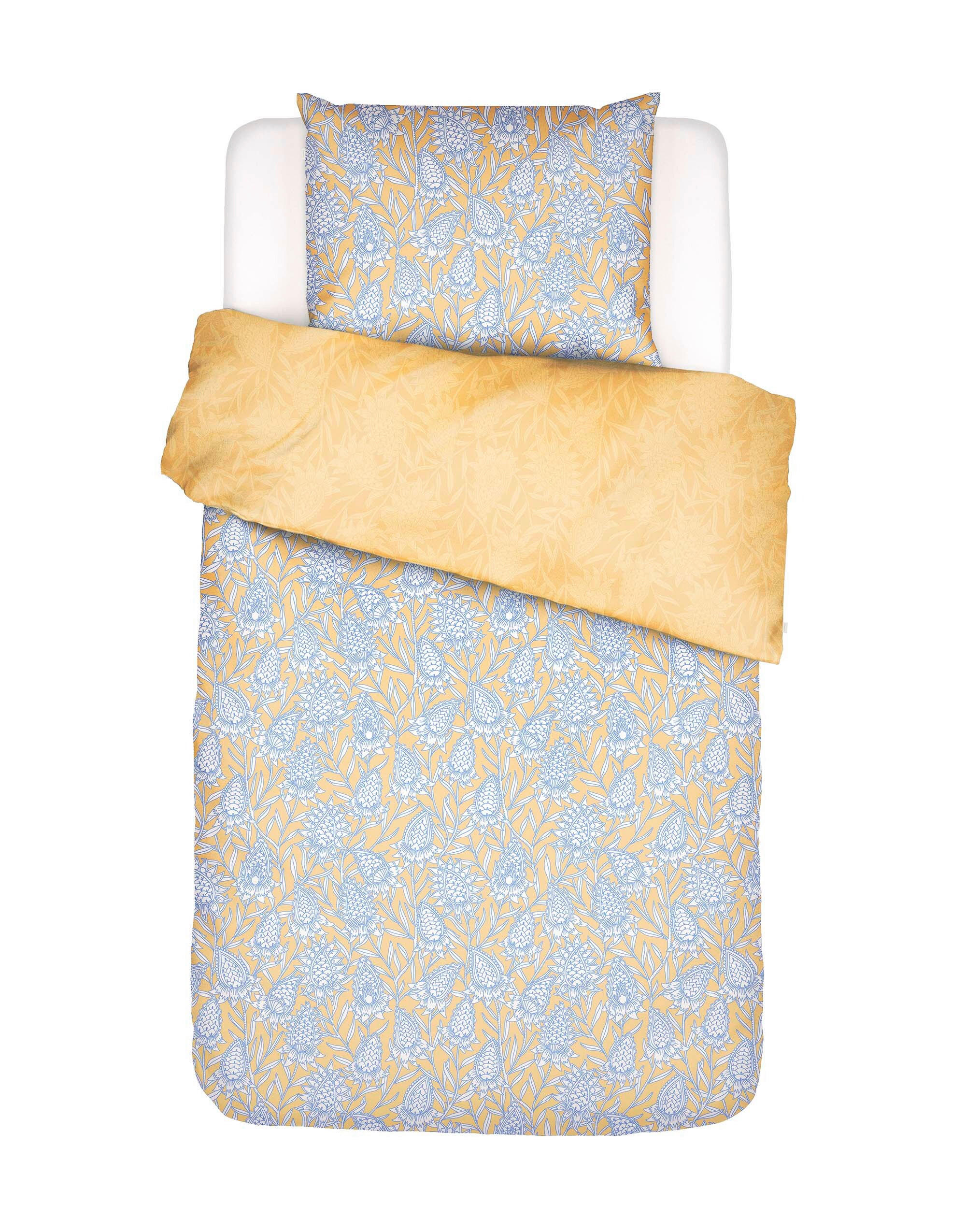 Essenza POSTEĽNÁ BIELIZEŇ, perkál, žltá, 140/200 cm