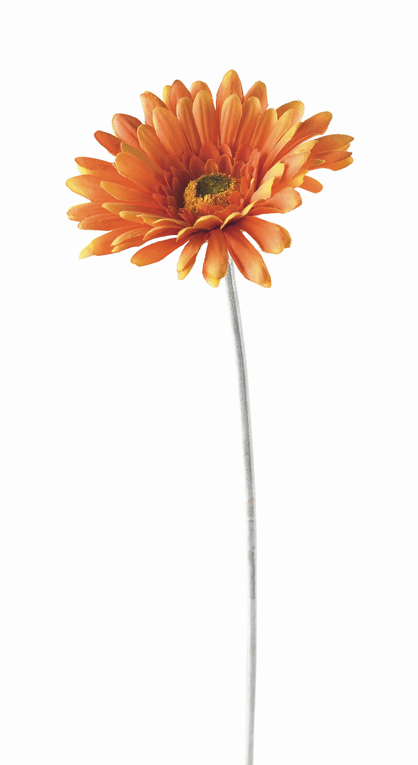KUNSTBLUME - Orange/Grün, Basics, Kunststoff/Textil (56cm)