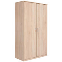 DREHTÜRENSCHRANK in Sonoma Eiche  - Silberfarben/Sonoma Eiche, Konventionell, Holzwerkstoff/Metall (106/194/54cm) - Xora