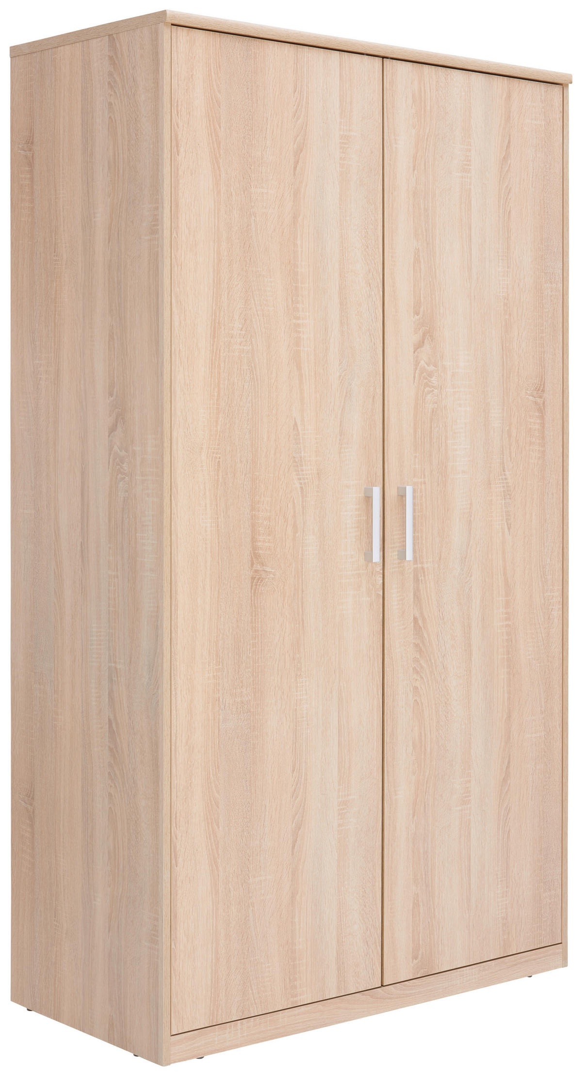 DREHTÜRENSCHRANK in Sonoma Eiche  - Silberfarben/Sonoma Eiche, Konventionell, Holzwerkstoff/Metall (106/194/54cm) - Xora