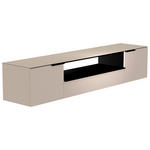 LOWBOARD  in 210/41/45 cm  - Sandfarben/Schwarz, Design, Glas/Holzwerkstoff (210/41/45cm) - Moderano