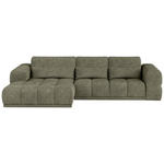 ECKSOFA Olivgrün Chenille  - Schwarz/Olivgrün, KONVENTIONELL, Kunststoff/Textil (203/290cm) - Carryhome