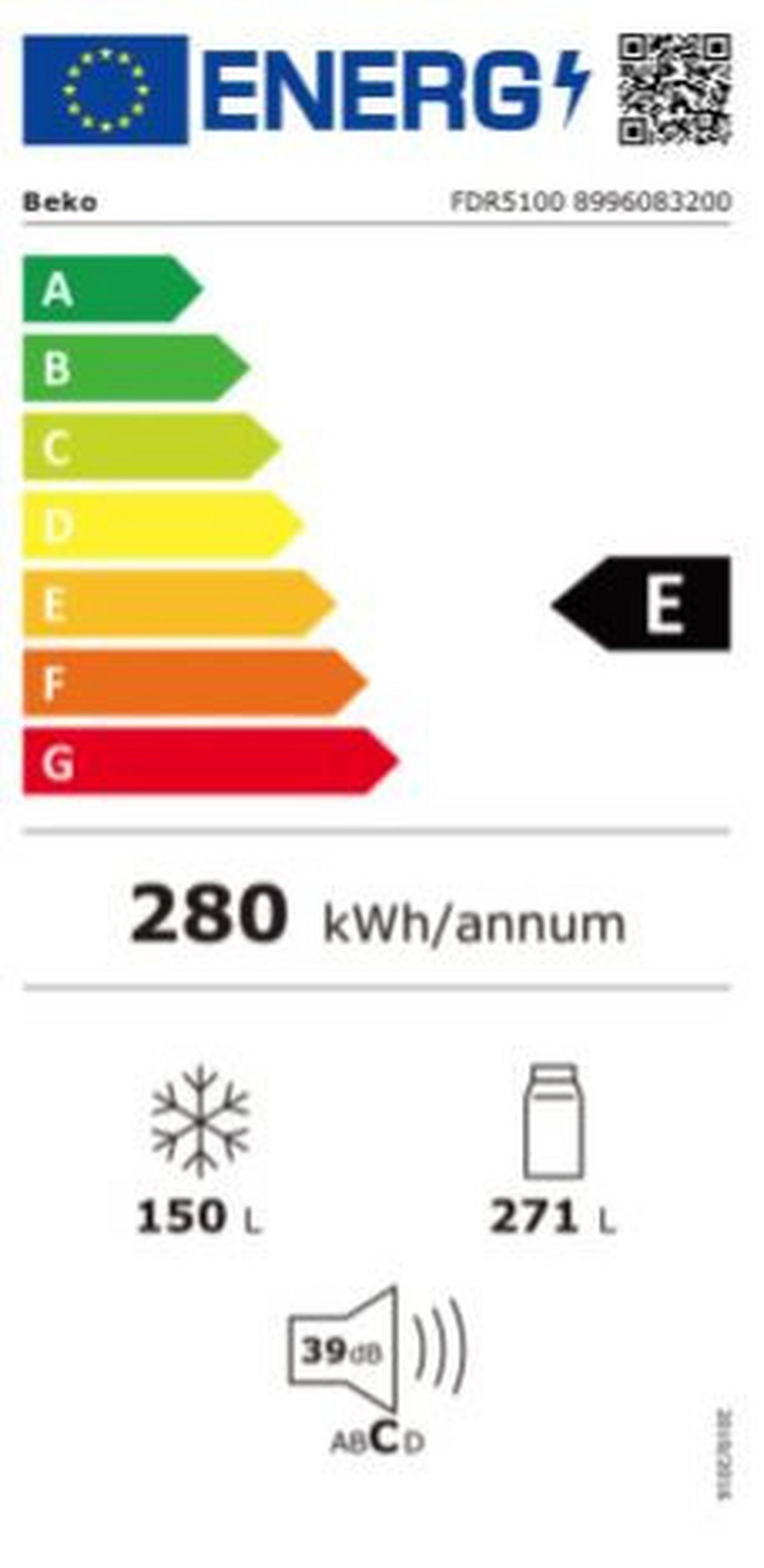 SIDE-BY-SIDE 79/18/70 cm FDR5100  - Silberfarben, Basics, Metall (79/18/70cm) - Beko
