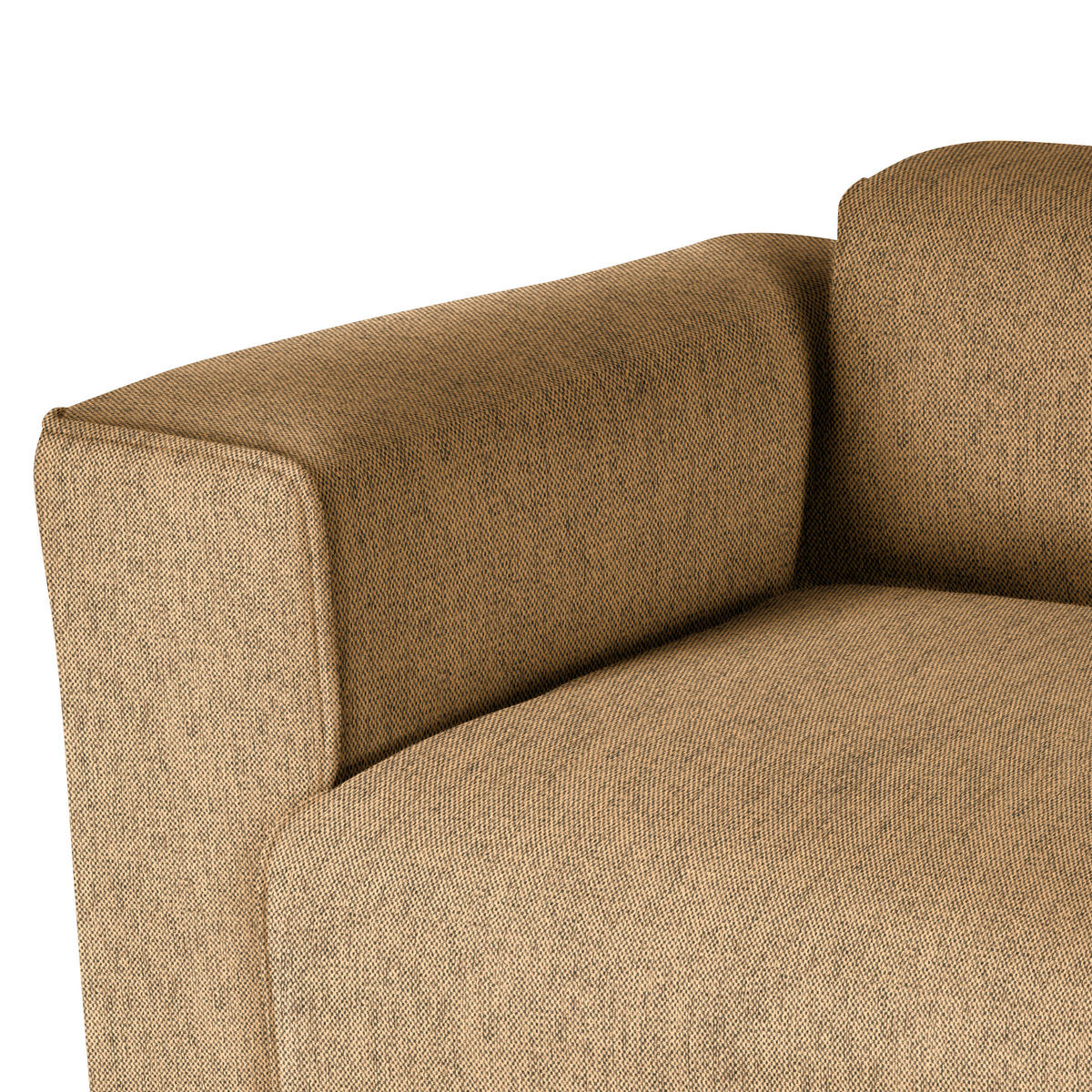 ECKSOFA Senfgelb Webstoff Rücken echt  - Senfgelb/Schwarz, Design, Kunststoff/Textil (171/290cm) - home24