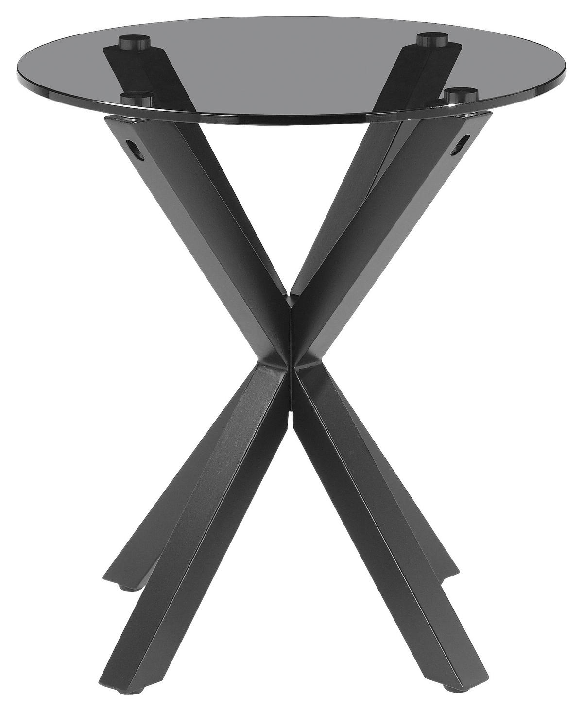 ODKLÁDACÍ STOLEK, šedá, černá - šedá/černá, Design, kov/sklo (50/50/55cm) - Xora