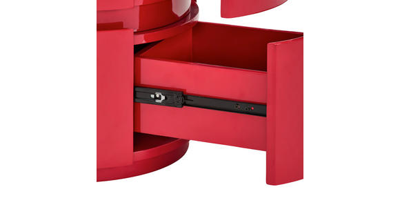 NACHTSCHRANK 40/50/40 cm  - Rot, Design, Holzwerkstoff (40/50/40cm) - Novel