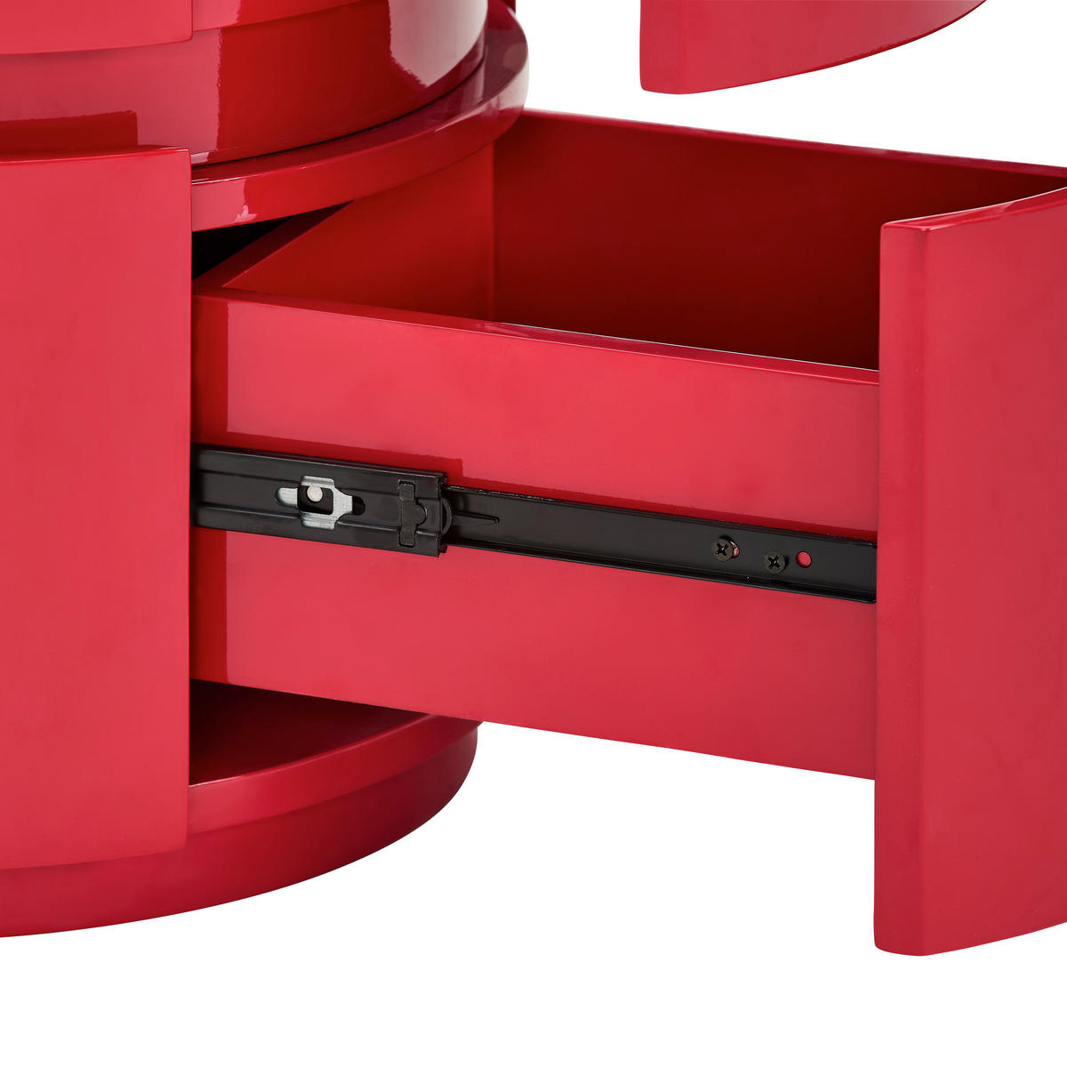 NACHTSCHRANK 40/50/40 cm  - Rot, Design, Holzwerkstoff (40/50/40cm) - Novel