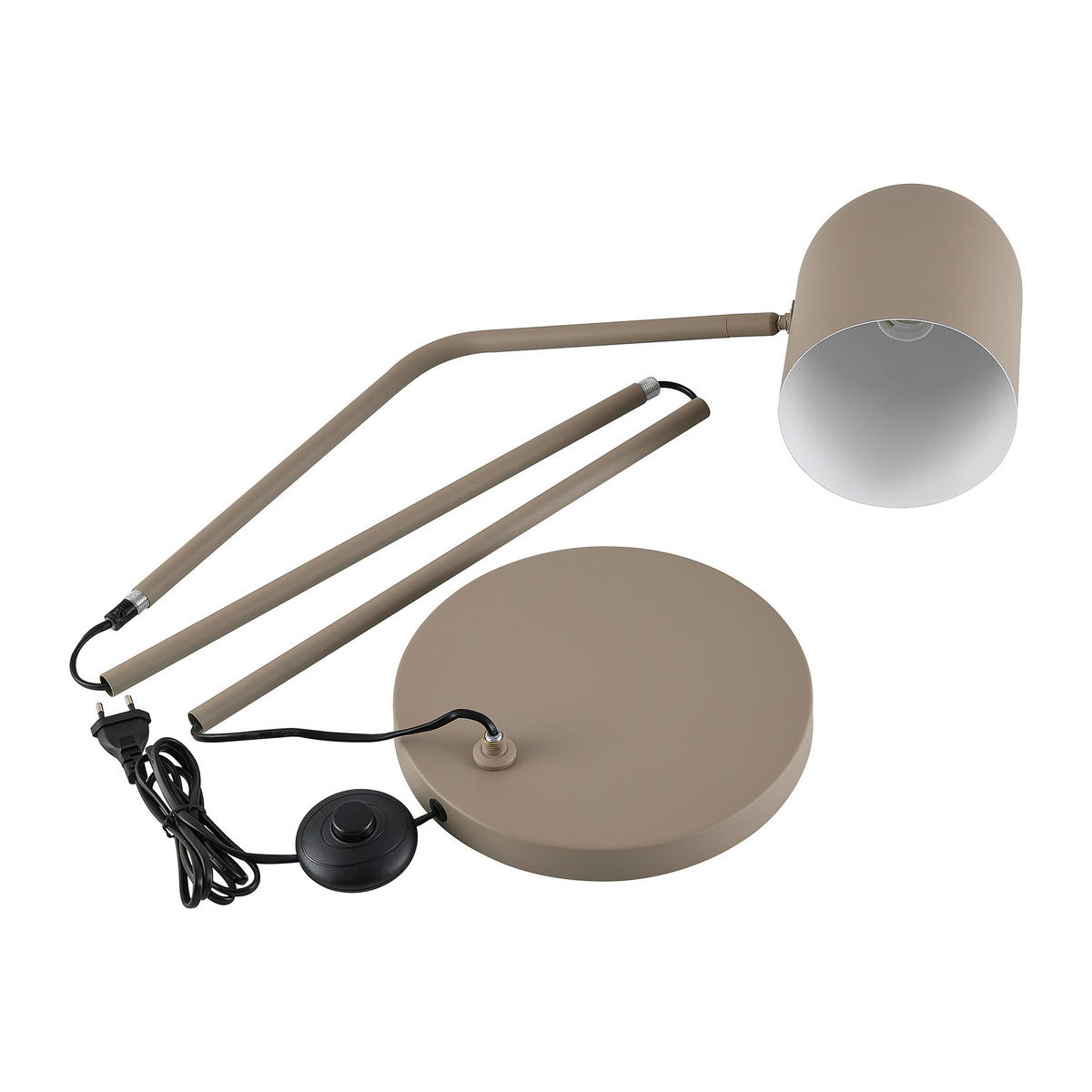 STEHLEUCHTE Aria 25/140 cm   - Sandfarben/Beige, Design, Metall (25/140cm) - Novel