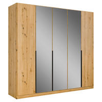 DREHTÜRENSCHRANK 226/210/54 cm 5-türig Eiche Artisan  - Eiche Artisan, MODERN, Holzwerkstoff/Metall (226/210/54cm) - Rauch Möbel