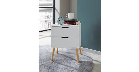 NACHTSCHRANK 40/60/30 cm Kiefer massiv  - Naturfarben/Weiß, Design, Holz/Holzwerkstoff (40/60/30cm) - Xora