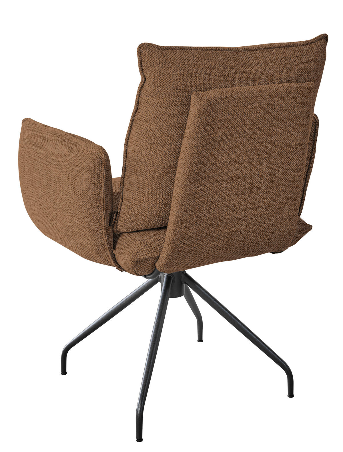 ARMLEHNSTUHL  in Stahl Struktur  - Schwarz/Braun, Design, Textil/Metall (65/90/70cm) - Dieter Knoll