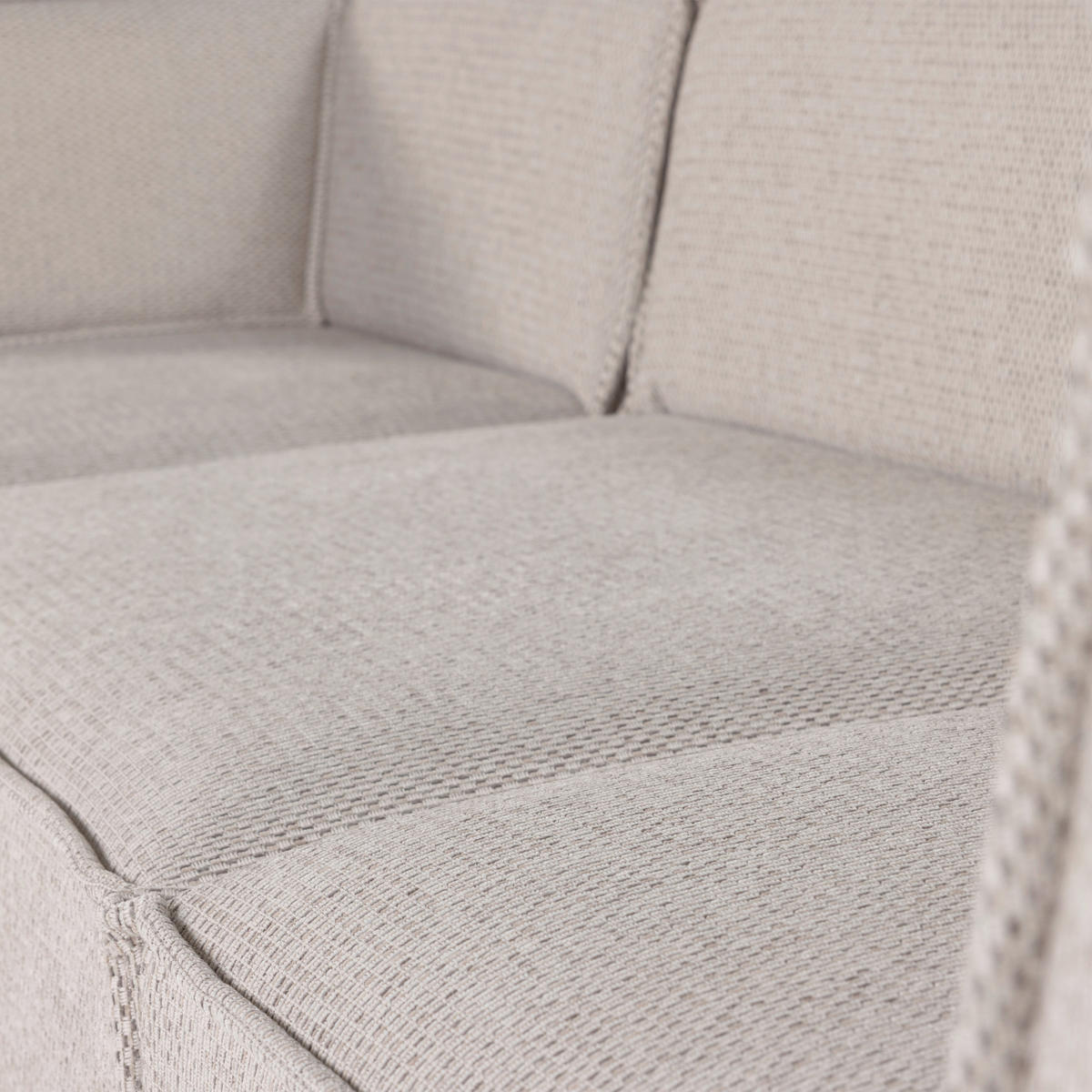 ECKSOFA Manu in Chenille Naturfarben  160/286 cm  - Schwarz/Naturfarben, MODERN, Kunststoff/Textil (160/286cm) - Livetastic