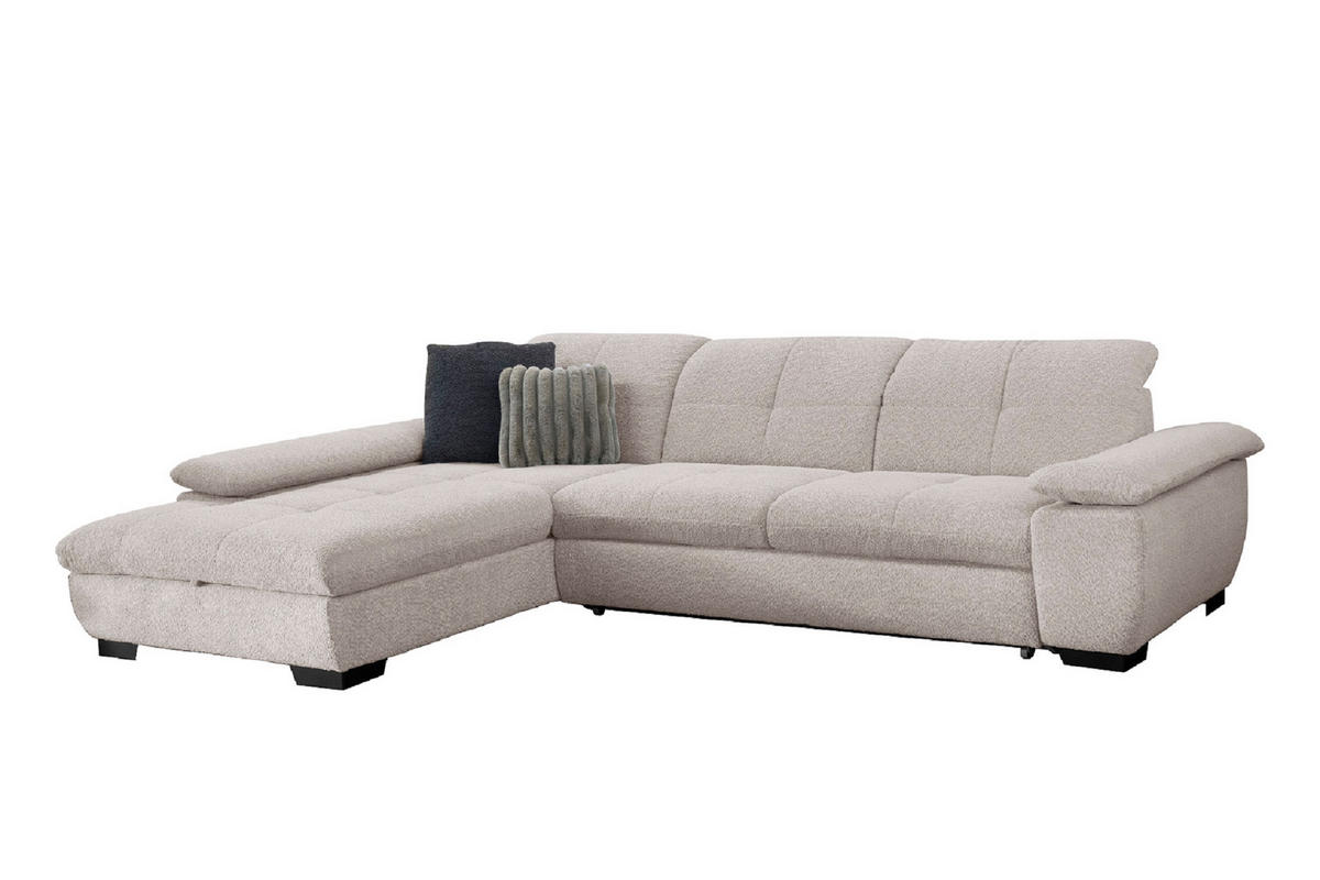 SAROKGARNITÚRA textil bézs  - bézs/fekete, Design, textil/fém (204/297cm) - Xora