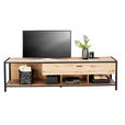 TV-ELEMENT Anthrazit, Eichefarben  215/57/46 cm  - Eichefarben/Anthrazit, Design, Holzwerkstoff/Metall (215/57/46cm) - Carryhome
