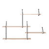 DEKORATIONSVÄGGHYLLA 99/62/17,5 cm  - svart/naturfärgad, Basics, metall/trä (99/62/17,5cm) - Ambia Home