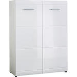 SCHUHSCHRANK Adana  in 89,1/119,4/35,7 cm  - Silberfarben/Schwarz, Design, Holzwerkstoff/Kunststoff (89,1/119,4/35,7cm) - Carryhome