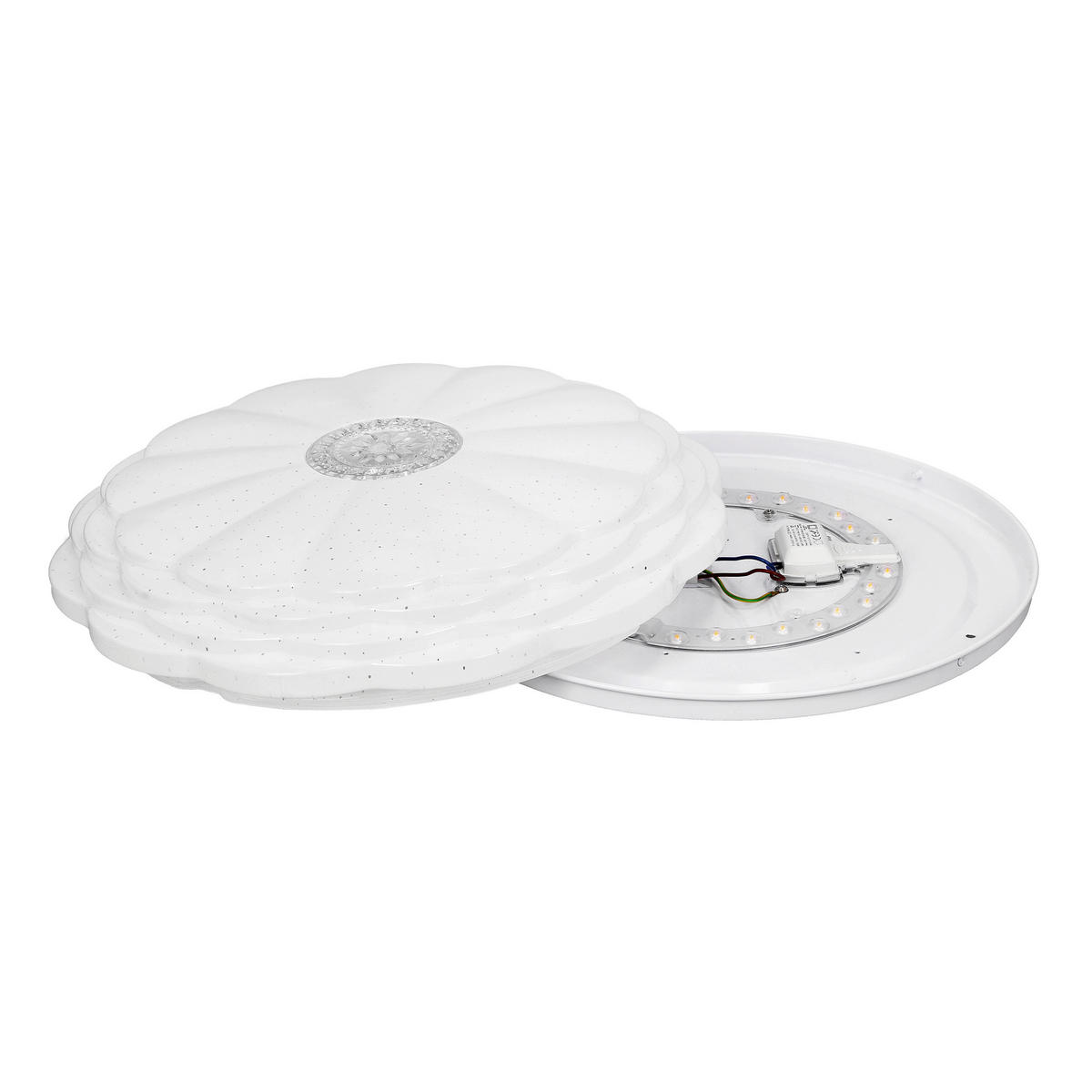 LED-DECKENLEUCHTE 38/38/7 cm   - Weiß, KONVENTIONELL, Kunststoff/Metall (38/38/7cm)