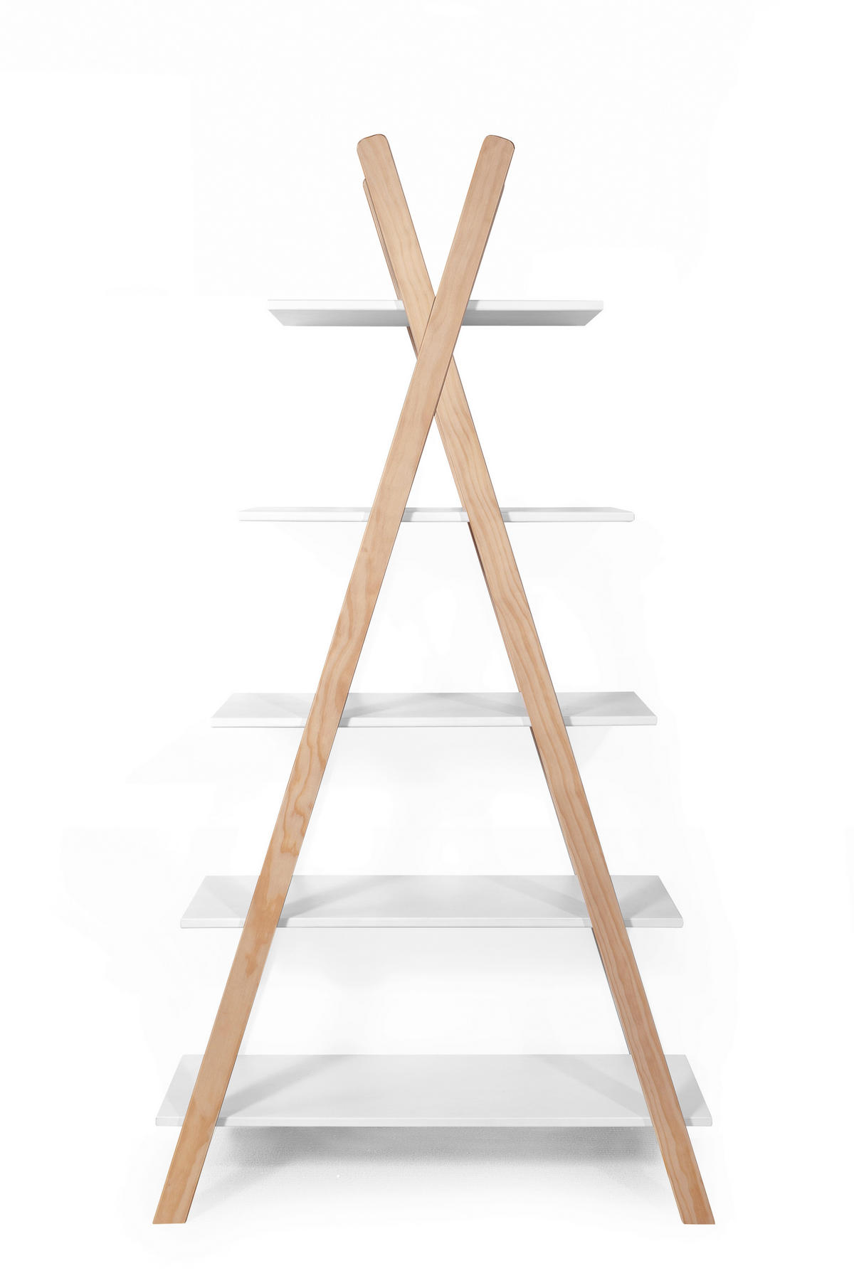 REGAL  90/170/35 cm Naturfarben, Weiß  - Naturfarben/Weiß, Design, Holz/Holzwerkstoff (90/170/35cm) - Livetastic