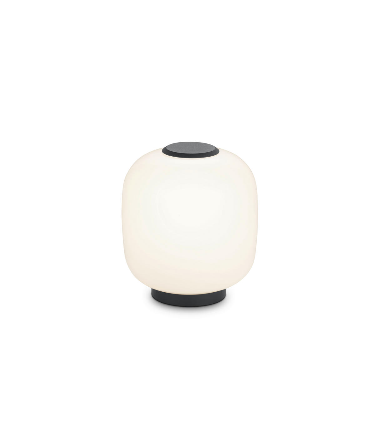 LED-TISCHLEUCHTE MILO 18/20 cm   - Schwarz/Weiß, KONVENTIONELL, Glas/Metall (18/20cm) - Helestra