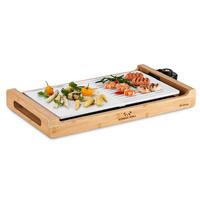 TISCHGRILL  - Weiss, Design, Holz/Keramik (53/28/6cm) - Trisa Electronics